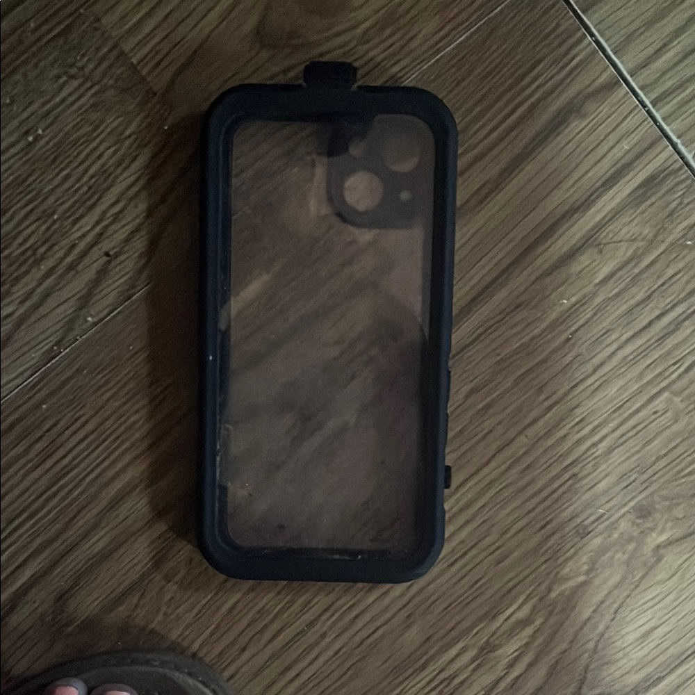Black iPhone 13 lifeproof case